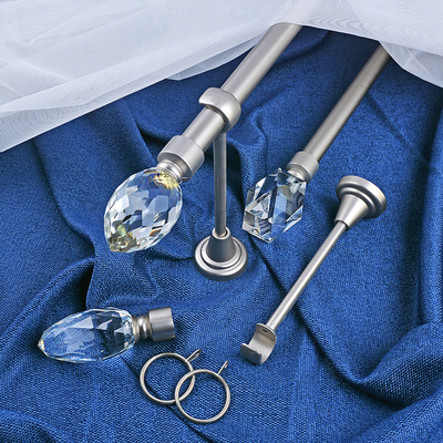 qualidade Cabeça de alumínio de Rod Accessories Crystal Series Decorative da cortina fábrica